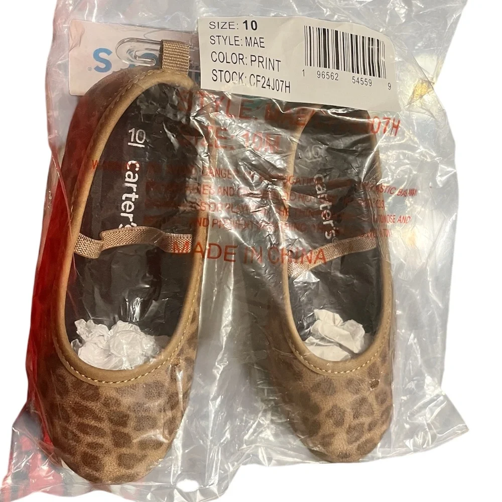 Carter's Toddler Girls' Leopard Print Mary Jane Dress Shoes Sz-10